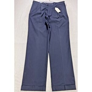 Ballin By 1946 Dress Pants Mens 38x34 Navy Blue Non Iron Stretch $60.00 NWT